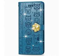for Huawei Pura 70 Pro+ Case, 3D Sparkly Gems Bling Glitter Butterfly Shockproof Flip Case Stand PU Leather Book Wallet Phone Cases Card Slots Magnetic TPU Bumper Cover for Huawei Pura 70 Pro+ blue