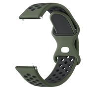 for Huawei Watch GT 5/4/3 Pro 46mm/GT2 Pro/Runner Silicone Replacement Band, 22mm Adjustable Soft Silicone Strap Green/Black
