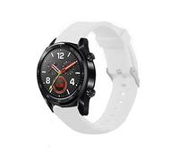 for Huawei Watch GT Band, LvBu Quick Release Classic Silicone Sport Replacement Band for Huawei Watch GT Smartwatch (White)