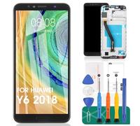 For Huawei Y6 2018 LCD Display For Huawei Y6 Screen Replacement ATU-L11, ATU-LX3, ATU-L21, ATU-L22 Touch Digitizer Repair Kits (Black,With Frame)
