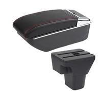 For Hyundai For Accent For Verna Car Armrest Box Interior Parts Storage Box With USB Accessories BLNETU(B1 red line NO USB)