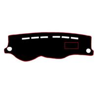 For Hyundai For Accent For Verna MC 2006-2011 Dashboard Cover Sun Shade Dash Dashmat Protector Carpet Car Accessories Car Interior Anti-Slip(With storage box LHD,Black(Red Edge))