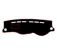 For Hyundai For Accent For Verna MC 2006-2011 Dashboard Cover Sun Shade Dash Dashmat Protector Carpet Car Accessories Car Interior Anti-Slip(With Storage Box RHD,Black(Red Edge))