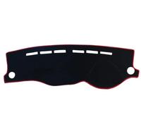For Hyundai For Accent For Verna MC 2006-2011 Dashboard Cover Sun Shade Dash Dashmat Protector Carpet Car Accessories Car Interior Anti-Slip(Without storage RHD,Black(Red Edge))
