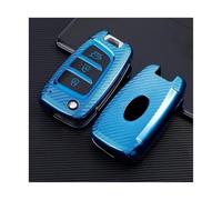 For Hyundai For Elantra For Solaris For Tucson I30 I35 I40 For KONA For Genesis For Santa Fe For Azera Car Flip Key Case Cover(Blue chin)