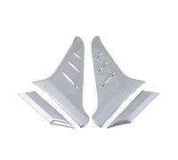 For Hyundai For Kona For Kauai 2017-2020 2021 2022 Rear Trunk Door Window Spoiler Wing Trim ABS Chrome Carbon Fiber Black(Silver)