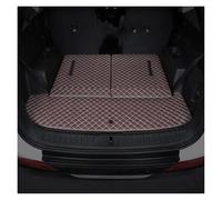 For Hyundai For Santa Fe 2019-2023 6 Seats Leather Car Trunk Mat Anti-dirty Storage Pad Cargo Cover Accessories Boot Liners Protector(Coffee A)