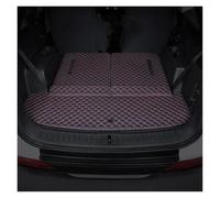 For Hyundai For Santa Fe 2019-2023 6 Seats Leather Car Trunk Mat Anti-dirty Storage Pad Cargo Cover Accessories Boot Liners Protector(Black red A)