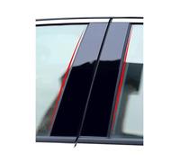 For Hyundai For Tucson 2015-2019 Car B C Pillar Middle Central Column PC Window Trim Strip Sticker 8 PCS Car Weather Stripping(Black)