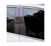 For Hyundai For Tucson 2015-2019 Car B C Pillar Middle Central Column PC Window Trim Strip Sticker 8 PCS Car Weather Stripping(Carbon Look)