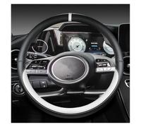 For Hyundai For Tucson 2021 2022 NX4 For Elantra 2020 For Sonata 10th PU Leather Car Steering Wheel Cover Auto Accessories Car Steering Wheel Cover(WHITE O)