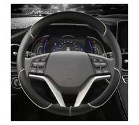 For Hyundai For Tucson 3 2015 2016 2017 2018 2019 Microfiber Leather Car Steering Wheel Cover Non-Slip 38cm 15" Auto Accessories Wheel Sleeve Protector(Beige)