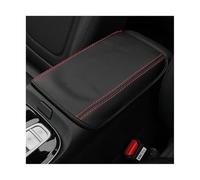 For Hyundai For Tucson NX4 Hybrid N Line 2021 2022 2023 2024 PU Leather Car Armrests Storage Box Protect Cover Trim Accessories(Black red)