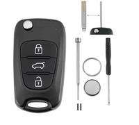For Hyundai i10 i20 i30 ix20 ix35 and Kia Ceed Soul Key Sportage Venga For Hyundai i10 key 3 Buttons Car Key Fob Case Shell Battery CR2032 Pin Removal Tool