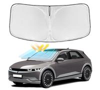 for Hyundai Ioniq 5 2022-2025 Windshield Sun Shade - 4 Layers Car Sunshades for Front Windows Shade Cover Custom Fit Ioniq 5 Sun Visor 240T Retractable Shade Blocks UV Rays Car Accessories