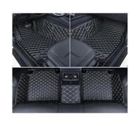 For Hyundai Ix35 2010-2023 PU Leather Customized Car Floor Mats Interior Carpet Waterproof Floor Mats(Black beige,2010-2017)