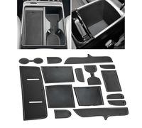 for Hyundai Tucson 2025 2026 Accessories Door Slot Mats Cup Holder Insert Coaster Center Console Liner Glove Box Cover for Hyundai Tucson Limited/Hybrid Interior Trim Non-Slip Pad 15PCS Set, Black