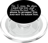 For I know the plans I have for you Christian Message PopSockets PopGrip for MagSafe