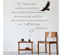 for I Know The Plans I Have for You Decal | Jeremiah 29 11-12 Bible Verse | Christian Wall Decor