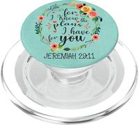 For I Know The Plans I have For You Floral Jeremiah 29:11 PopSockets PopGrip for MagSafe