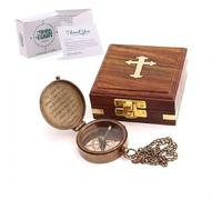 For I Know The Plans I Have For You, Jeremiah 29:11, Solid Brass Directional Engraved Compass, Baptism Gifts for Boys Girls, First Communion, Christian Gifts for Men, First Confirmation Gifts for Boys