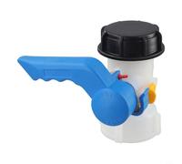 for IBC Container Drain Cock Valve with S60x6 Coarse Thread, Plastic Construction for Acid/Alkali Resistance and Reusable Use, 1-Piece