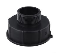 for IBC Reducer Adapter S100xS60 67.7mm Height for Durable (Fine Thread) | Reduces 100mm to 60mm, S100xS60 thread, coarse DN100 fit, black plastic, seamless tank connection