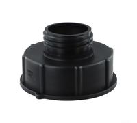 for ibc Tank Adapter 100mm to 60mm S100xS60 Reducer for Ton Container | Plastic Construction, Wear-resistant, DN100 Coarse Thread, Seamless Tank Connection, Black, 67.7mm Height
