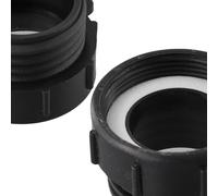 for IBC Tank Adapter for Schutz Valves - 62mm to 54mm & 60mm to 58mm Dual-Thread Plastic Drain Connector, PP Material, Heavy-Duty for IBC Tote Tanks(B)