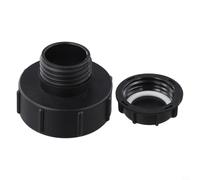 For IBC Tank Adapter S100x8 to S60x6, Leakproof Water Storage Connector with Cover for Rainwater Harvesting, Garden Hose Tap and Bucket Valve, Plastic Coarse Thread(A)