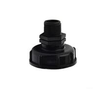 for IBC Tank Adapter with 60mm Coarse Thread for Standard S60x6 for IBC Valve - Plastic Drain Fitting Compatible with 2" / 3/4" Garden(25MM)