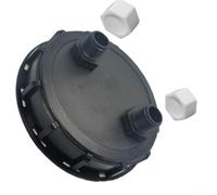 For IBC Tank Vented Lid DN150 Rain For Adapter with Inch Male Thread, Plastic Water Storage Fitting and For IBC Tote Outlet Connector for Garden Hose Tap and(2 hole with cover)