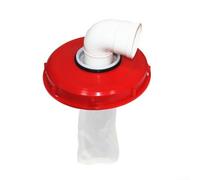 For IBC Tonne Tank Lid with Rainwater Harvesting Filter, Resistant Cover for DN150 DN225 Adapter, Debris Strainer Insert for Industrial Water Tank Parts(DN225-90°)