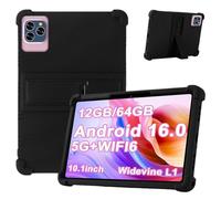 for ICONLINK ZB32A 2026 Tablet Case 10.1Inch, Shockproof Four Corner Airbag Protection,Soft Silicone Cover with Built-in Stand,Duty Protective Sleeve for ZB32A,Black