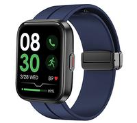 for ID208BT Bands, Soft Silicone Magnetic Buckle Sport Replacement Straps for Women Men Compatible with Tensky ID208/TOZO S2 1.69"/AEAC ID208/ID208/Oraimo/Konitee/Gydom/DECWIN/VRPEFIT ID208BT (Blue)