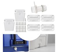 for Igloo Cooler Replacement Kit: 4 Hinges, 2 Latches with Posts, Triple-Snap Drain & 22 Stainless Steel Screws for Igloo 25-165QT Ice Chests and Coolers