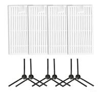 For ILIFE G9 G9PRO V9 V9PRO Replacement Parts Pack with 4 HEPA Filters Plus 6 Side Brushes, Supports Optimal Vacuum Function and Debris Collection (A)