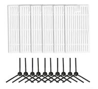 For ILIFE G9 G9PRO V9 V9PRO Replacement Parts Pack with 4 HEPA Filters Plus 6 Side Brushes, Supports Optimal Vacuum Function and Debris Collection (B)