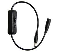 For In-Line Power Switch ON/OFF 2.1mm/5.5mm Cable For Plug 12V LACA Push Button Switch On Off Waterproof Momentary Led Control Lever Handle Start Stop Tactile Dimmer Detector Sensor