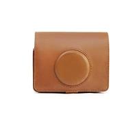 For In-stax Mini EVO Camera Bag, Camera case, Classic Vintage PU Leather Compact Case Bag with Adjustable Removable Shoulder Strap, Protective Portable Case, Camera Bag Cover (Brown)