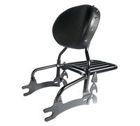 For Indian For Challenger For Jack For Daniels For Limited For Edition 2022 Motorcycle 12" Backrest Sissy Bar W/Mounting Spools Accessories Kit Rear Racks For Motorbikes(Black-black Set)