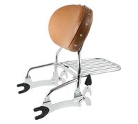 For Indian For Challenger For Jack For Daniels For Limited For Edition 2022 Motorcycle 12" Backrest Sissy Bar W/Mounting Spools Accessories Kit Rear Racks For Motorbikes(Tan-chrome Set)