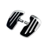 For Indian For Scout For Sixty For Rogue For Twenty For Bobber Rider Driver Passenger Footboard Front Rear Rest Wide Footrest Motorcycle Pedals(Black For Driver)