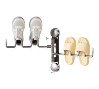 For Indoor and Outdoor Shoe Drying Rack Featuring Suction Cups, Foldable Structure, and Rotating Function for Enhanced Airflow (black-A)