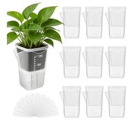 For Indoor Plants in the Home, Self-Watering Transparent Over| Small Self-Watering Pots for Indoor, for Semi-Hydroponics Cuttings Seedlings African Violets Alocasia Balcony Desk Garden