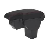 For Infiniti ESQ 2010 2011 2012 2013 2014 2015 2016 2017 2018 2019 Armrest Box Accessories Car Armrest Box(B1 Black red Corium)