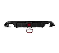 For Infiniti Q60 2017-2022 Rear Bumper Guard Diffuser Plate Spoiler Posterior Lip With Indicator Light Tail Fin(Glossly black)