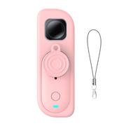 For Insta360 GO 3S Retro Bundle Silicone Protective Case with Lanyard (pink)