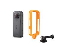 For Insta360 X4 Air, Horizontal Vertical Adapter Anti Scratch Anti Impact Protective Case, 360 X4 Air Multifunctional Expansion Frame (Orange Vertical)