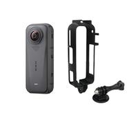 For Insta360 X4 Air, Multifunctional Expansion Frame Anti Scratch Anti Impact Protective Case, 360 X4 Air Horizontal Vertical Adapter with Cold Shoe (Black Vertical)